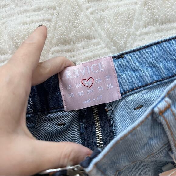 Revice Denim Yin Yang Two-Tone Zipper Jeans in Tokyo Wash - Picture 6 of 10